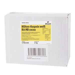 Bild von Blüten-Raspeln weiß RA MB cocoa für Bäckerei, Konditorei, Gastronomie und Eisdiele Bild von Blüten-Raspeln weiß RA MB cocoa für Bäckerei, Konditorei, Gastronomie und Eisdiele
