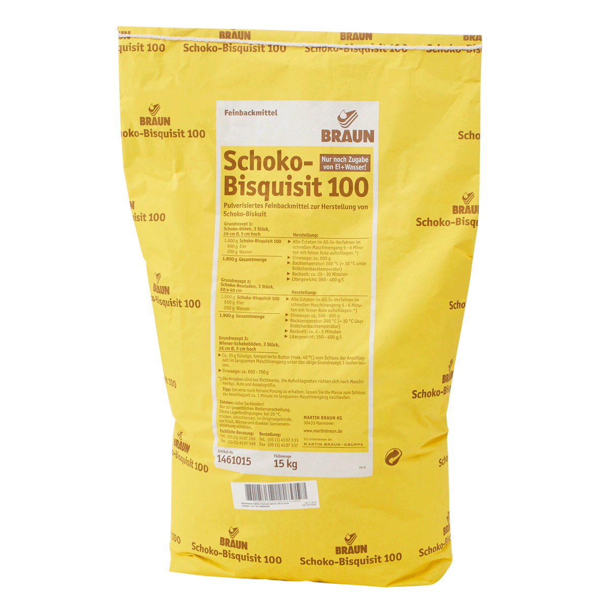Schoko-Bisquisit 100, Biskuitmassen, Backmittel